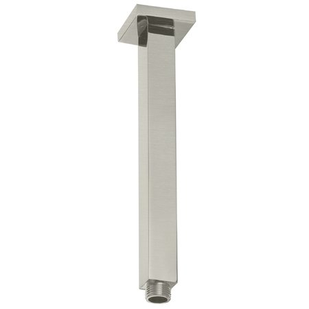 Westbrass Square Ceiling Shower Arm & Flange in Satin Nickel D3609S-07